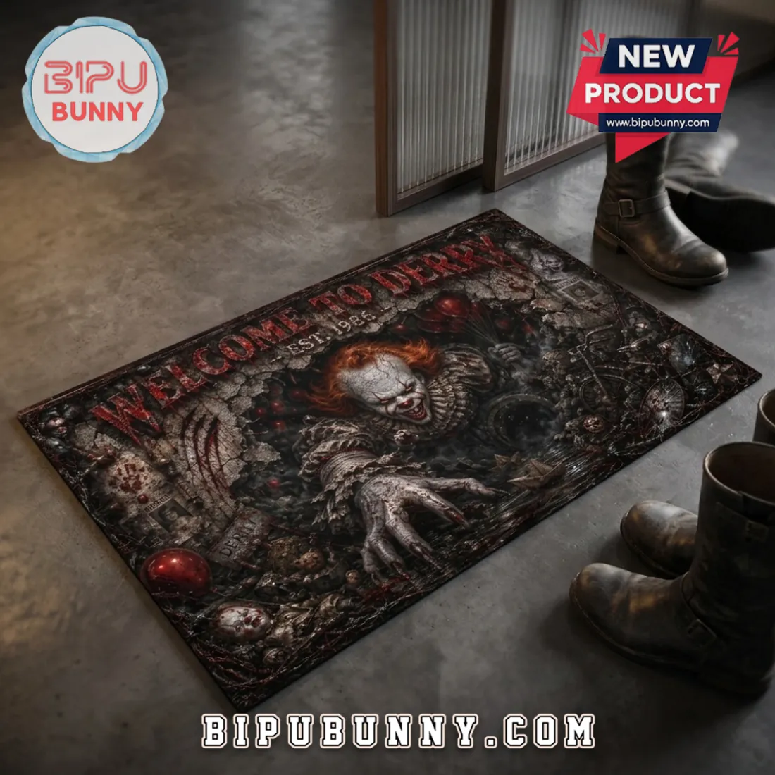 Pennywise Welcome To Derry Horror Movie Doormat Pennywise Welcome To Derry Horror Movie Doormat