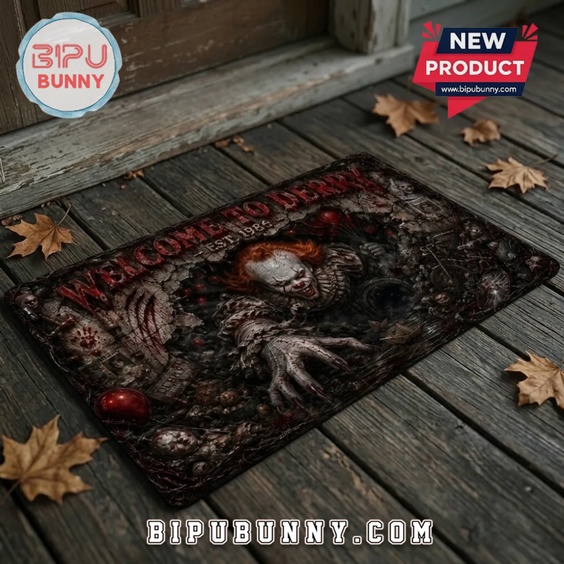 Pennywise Welcome To Derry Horror Movie Doormat Pennywise Welcome To Derry Horror Movie Doormat
