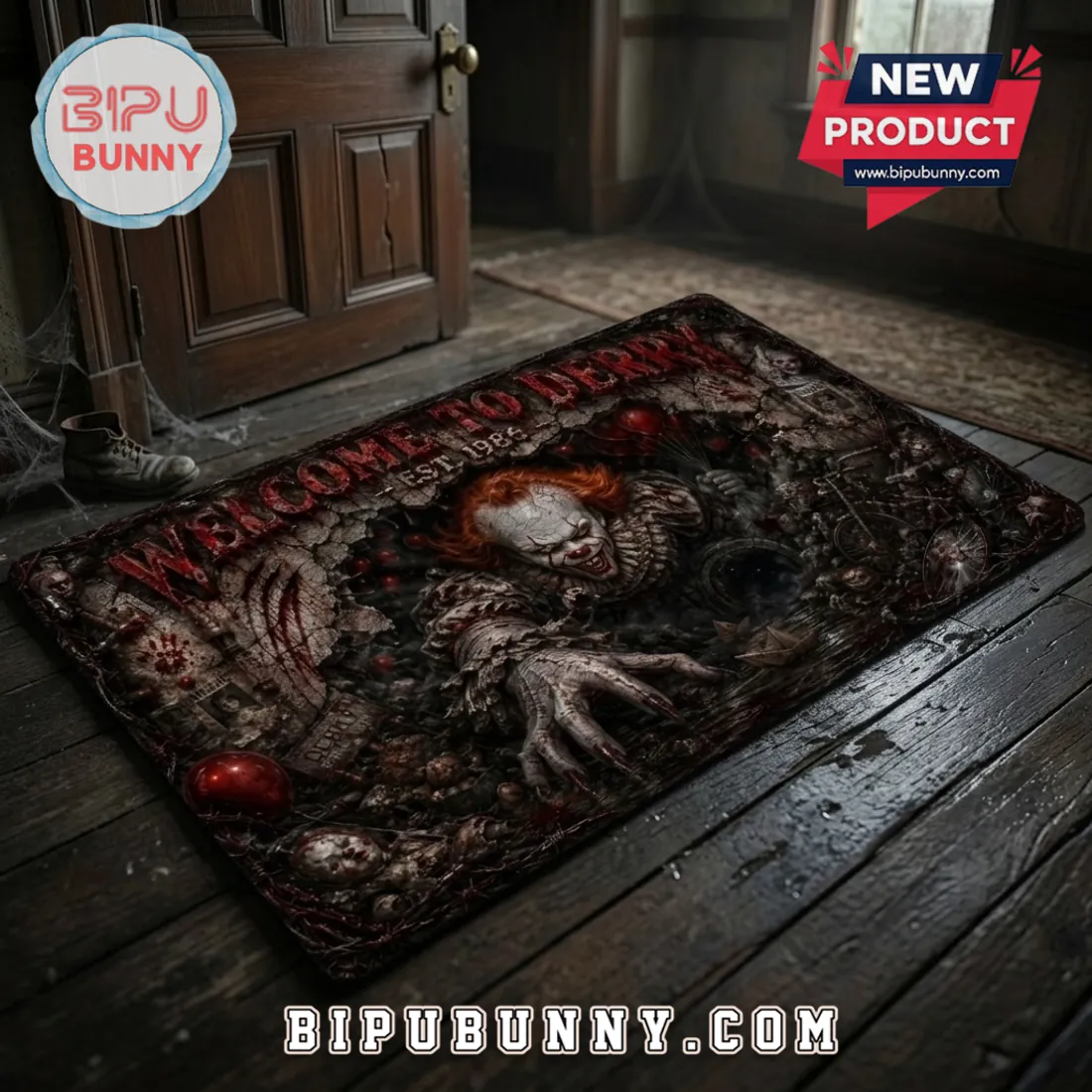 Pennywise Welcome To Derry Horror Movie Doormat Pennywise Welcome To Derry Horror Movie Doormat