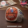 Philadelphia 76ers LeBron James Championship Ring featuring a basketball face, team logo, and the number 23 in silver.
