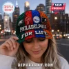 Philadelphia sports teams baseball cap with Eagles, Phillies, 76ers, and Flyers logos on a distressed multicolor background.!
