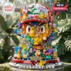 Pokémon 30th anniversary character head sculpture featuring layered miniature figurines on a red and white base.!