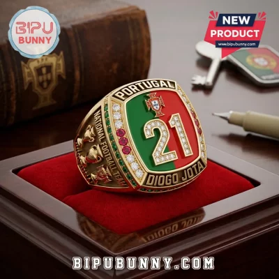 Portugal National Football Team Diogo Jota 21 Gold Championship Ring