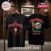 Black Portugal FIFA 2026 soccer jersey showing front crest and back World Cup trophy graphics on wooden background.!