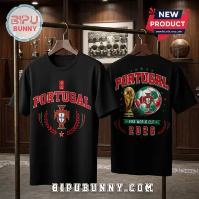 Portugal National Football Team FIFA 2026 Black T-Shirt