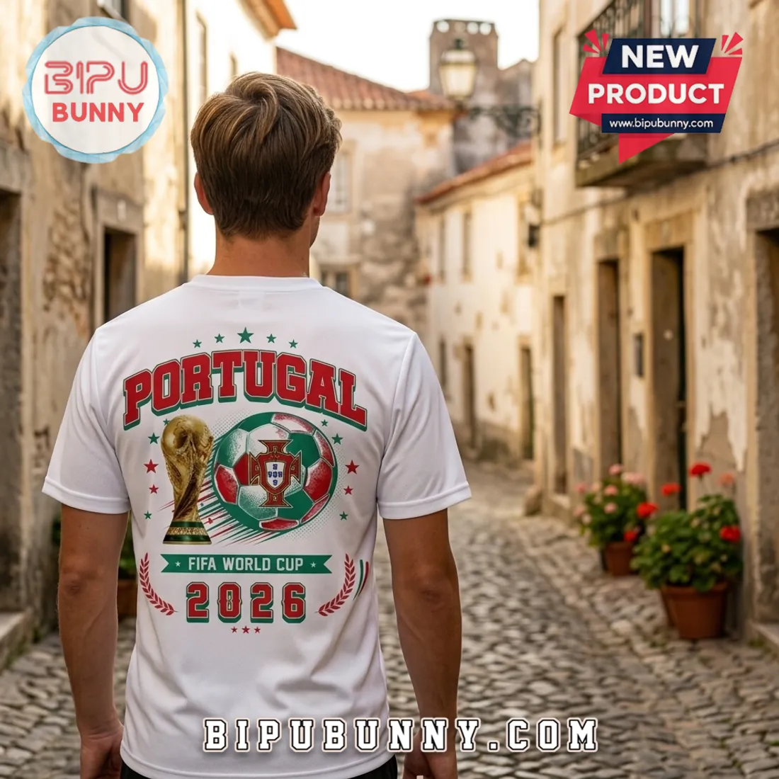 Portugal National Team FIFA 2026 World Cup White T-Shirt Portugal National Team FIFA 2026 World Cup White T-Shirt