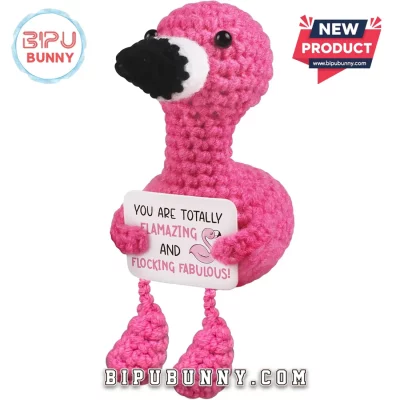 Positive Flamingo Crochet Emotional Support Dolls