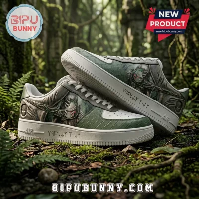 Predator Armor Green Air Force 1 Sneakers