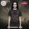 Premium Ozzy Osbourne Prince of Darkness T-Shirt featuring distressed black fabric, purple accents, and metal cross graphics.