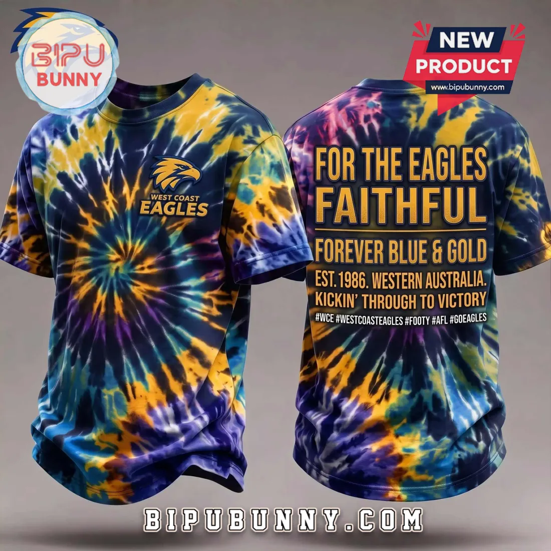 Premium West Coast Eagles Tie Dye T-Shirt Premium West Coast Eagles Tie Dye T-Shirt