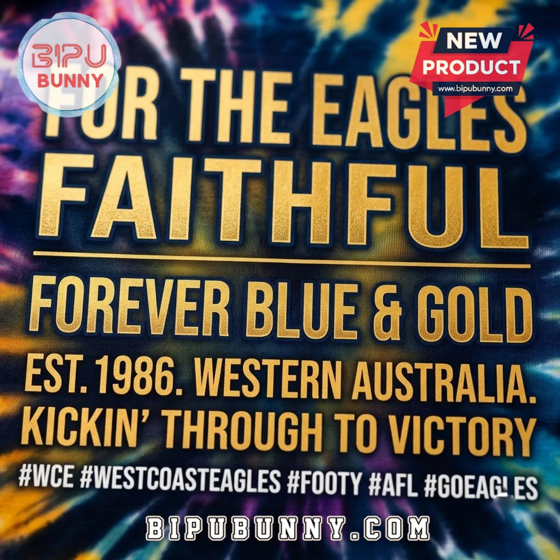 Premium West Coast Eagles Tie Dye T-Shirt Premium West Coast Eagles Tie Dye T-Shirt