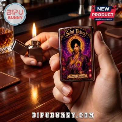 Prince Purple Mystery Saint Zippo Lighter Case