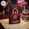 Black metal flip-top lighter featuring Saint Prince artwork, purple roses, a golden halo, and Purple Mystery text on sheet music.!
