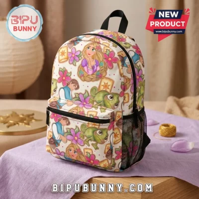 Rapunzel Character Floral School Backpack Rapunzel Character Floral School Backpack
