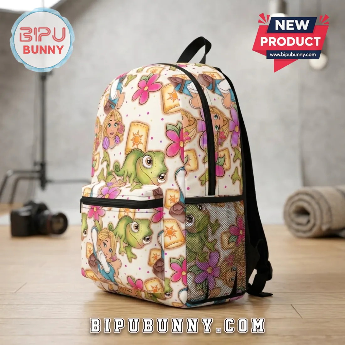 Rapunzel Character Floral School Backpack Rapunzel Character Floral School Backpack