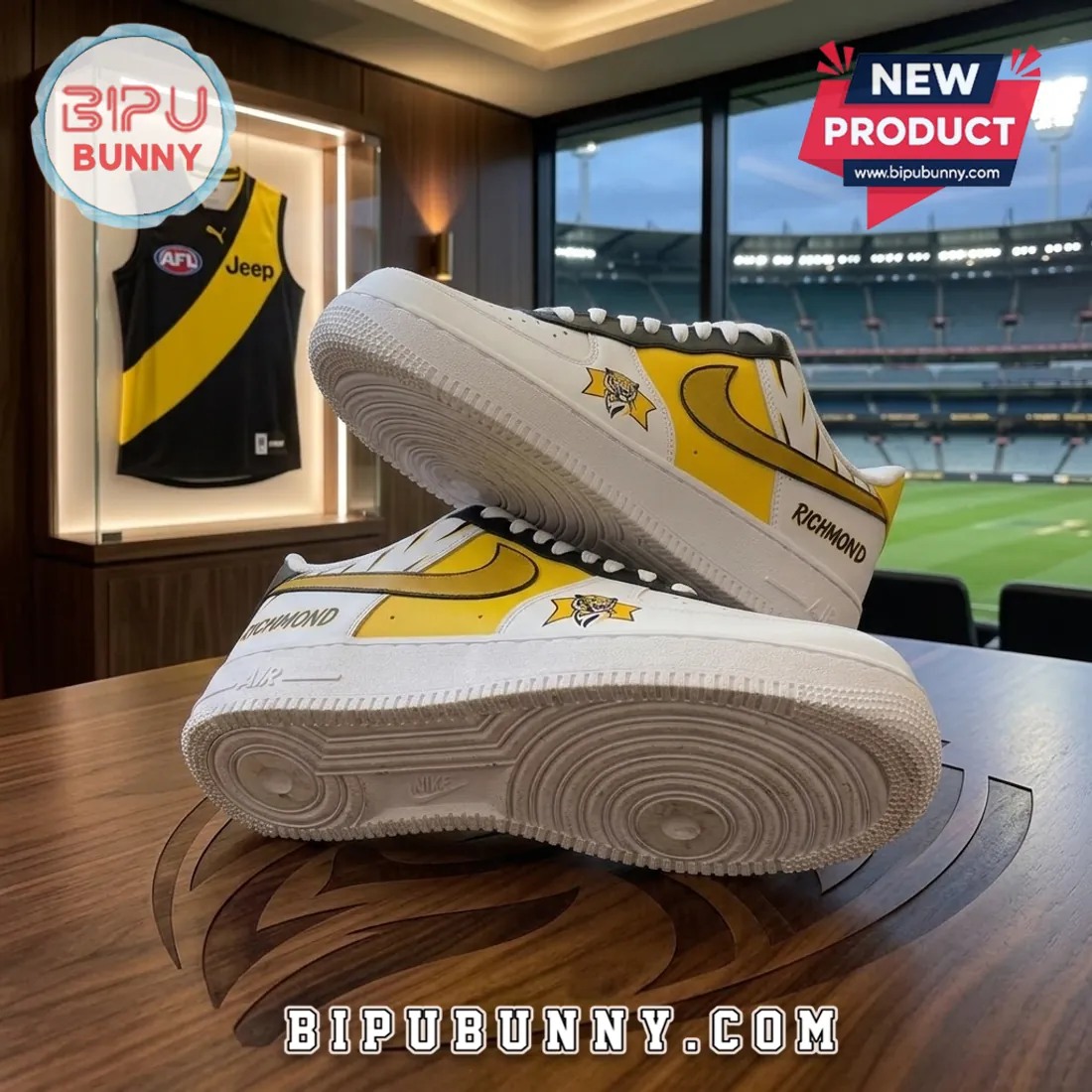 Richmond Football Club Custom Air Force 1 Sneakers Richmond Football Club Custom Air Force 1 Sneakers