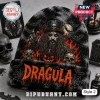 Rob Zombie Halloween Beanie Hat 2026 featuring a black knit cap with a graphic of Rob Zombie, skulls, and Dragula text.
