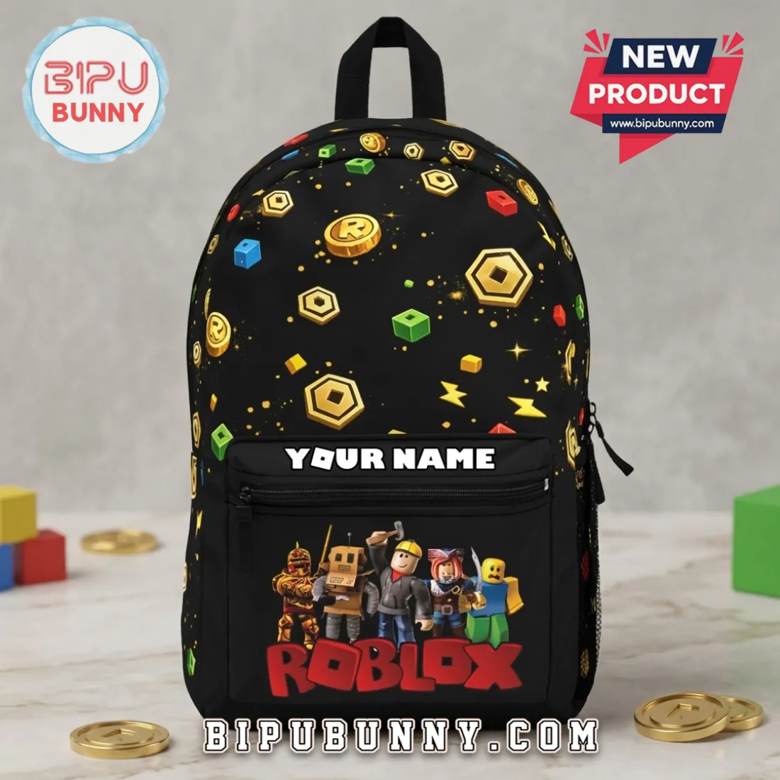Roblox Block World Custom Name Kids Backpack Roblox Block World Custom Name Kids Backpack