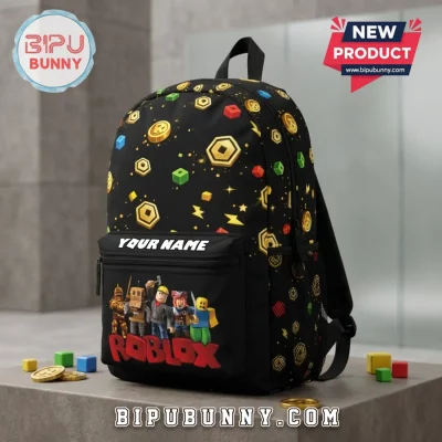 Roblox Block World Custom Name Kids Backpack