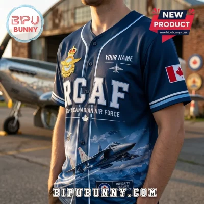 Royal Canadian Air Force Navy Blue Baseball Jersey