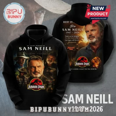 Sam Neill Jurassic Park In Loving Memory Black Hoodie
