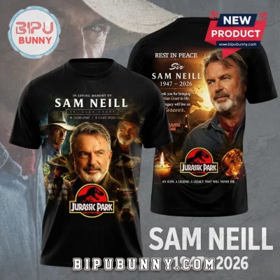 Sam Neill Jurassic Park In Loving Memory Black Hoodie