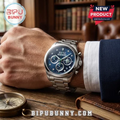 Seattle Mariners Stainless Steel Chronograph Watch