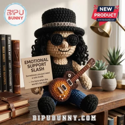 Slash Musician Hand-Crocheted Amigurumi Plush Doll