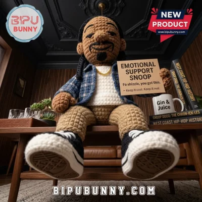 Snoop Dogg Emotional Support Handmade Crochet Doll