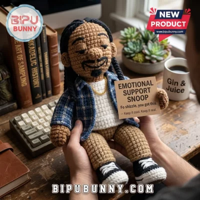 Snoop Dogg Emotional Support Handmade Crochet Doll