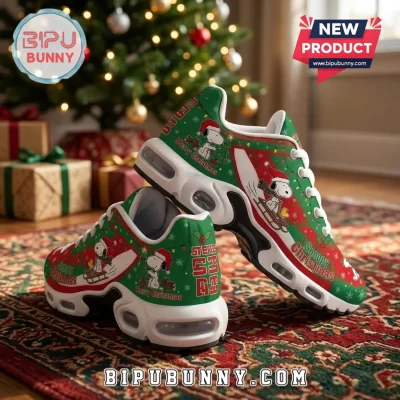 Snoopy Christmas Holiday Festive Air Max Plus Sneakers