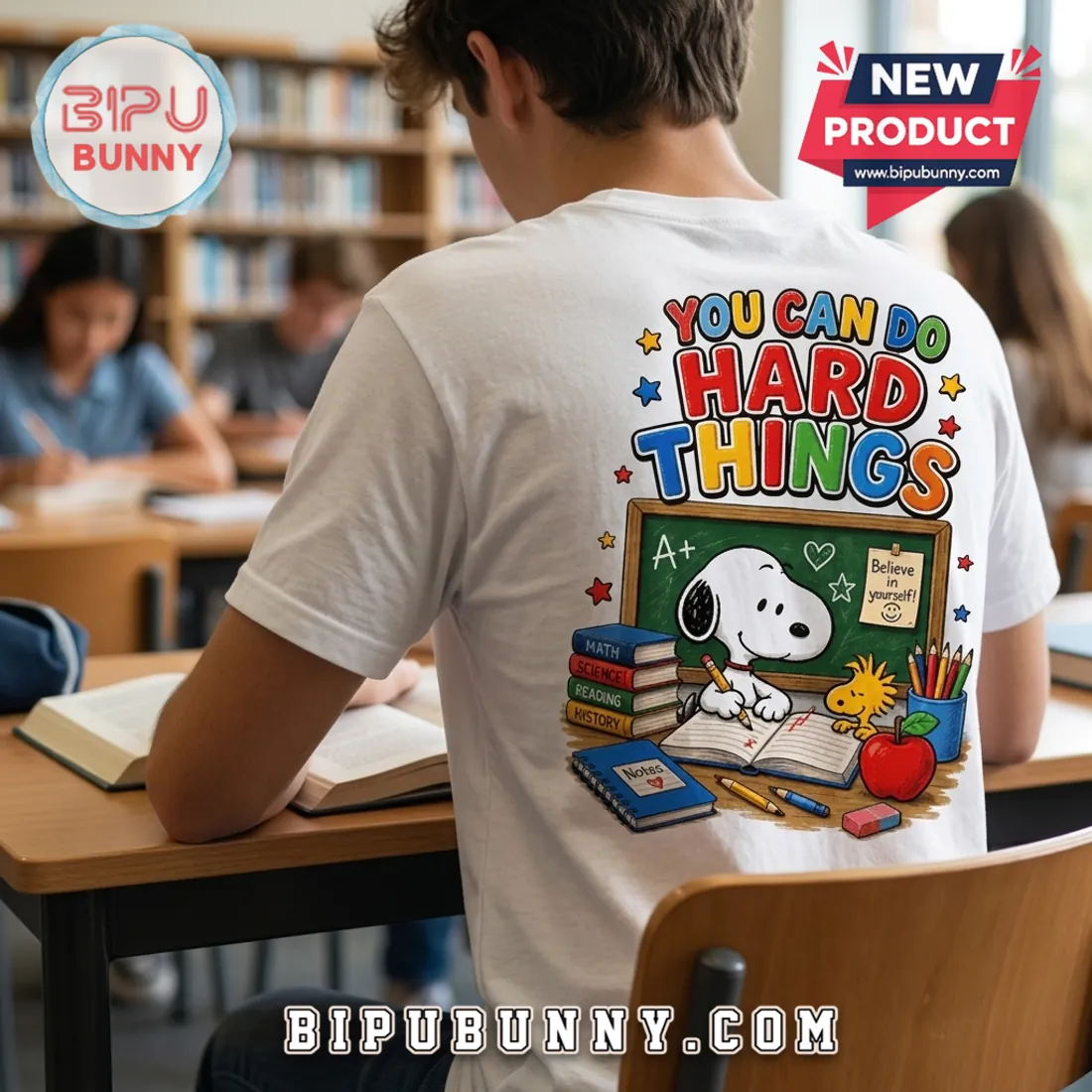 Snoopy You Can Do Hard Things School T-Shirt Snoopy You Can Do Hard Things School T-Shirt
