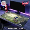 Sonic Frontiers mouse pad featuring Sonic running through an open grassy field landscape on a gaming desk setup.!
