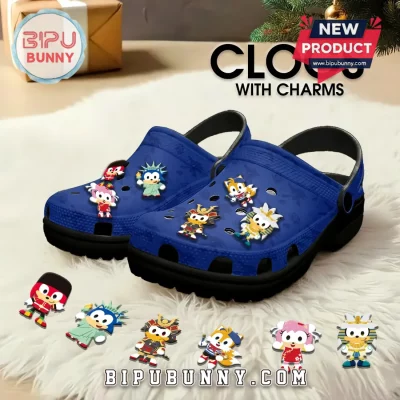 Sonic the Hedgehog 35th Anniversary Blue Clogs With Charms