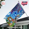 Sonic the Hedgehog 35th Anniversary flag featuring Sonic, Tails, Knuckles, and Shadow against a vibrant video game backdrop.!