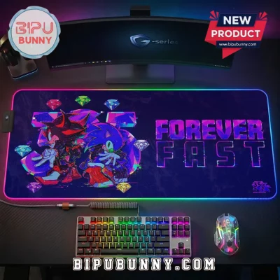 Sonic the Hedgehog 35th Anniversary LED Gaming Desk Mat Sonic the Hedgehog 35th Anniversary LED Gaming Desk Mat