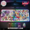 Sonic the Hedgehog 35th anniversary wide RGB LED gaming mousepad with multiple characters on a white fabric surface.!
