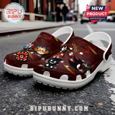 Sonic the Hedgehog Anniversary Maroon Foam Crocs With Charms