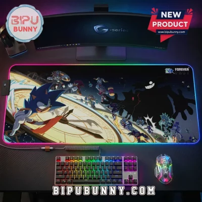 Sonic the Hedgehog Forever Fast RGB Gaming Desk Mat