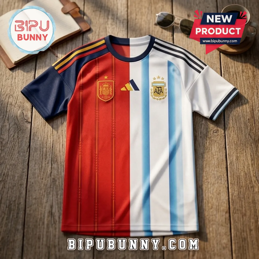 Spain Argentina 2026 World Cup Split Home Soccer Jersey Spain Argentina 2026 World Cup Split Home Soccer Jersey