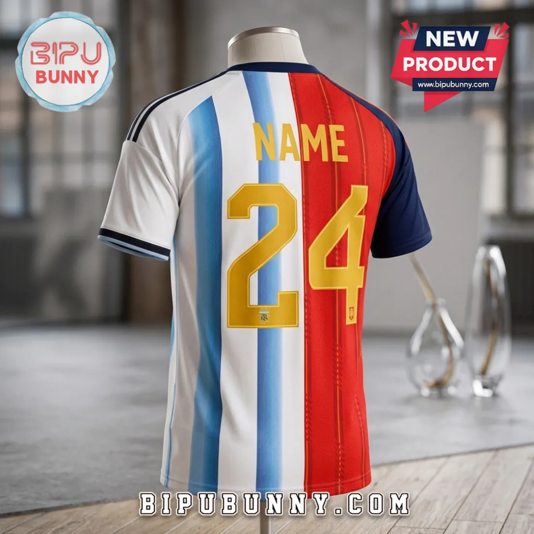 Spain Argentina 2026 World Cup Split Home Soccer Jersey Spain Argentina 2026 World Cup Split Home Soccer Jersey
