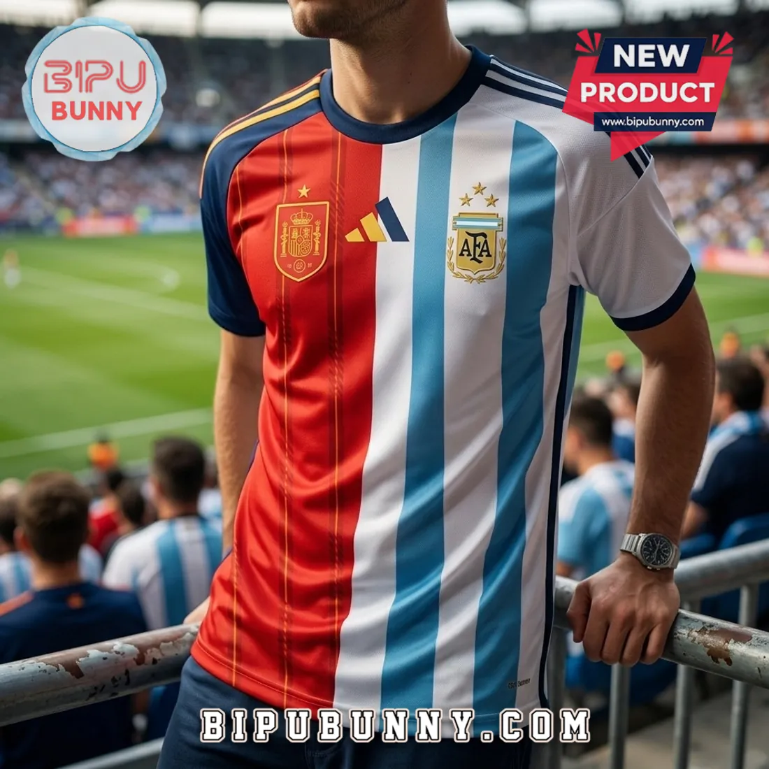 Spain Argentina 2026 World Cup Split Home Soccer Jersey Spain Argentina 2026 World Cup Split Home Soccer Jersey