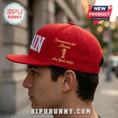 Spain Carlos Alcaraz World Cup 2026 New York Red Snapback Hat