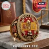Spain National Football Team 2026 World Cup Champions gold ring featuring the trophy, red enamel, and Spanish crest.