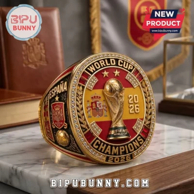 Spain National Football Team 2026 World Cup Champions Gold Ring