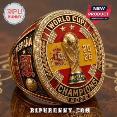 Spain National Football Team 2026 World Cup Champions Gold Ring