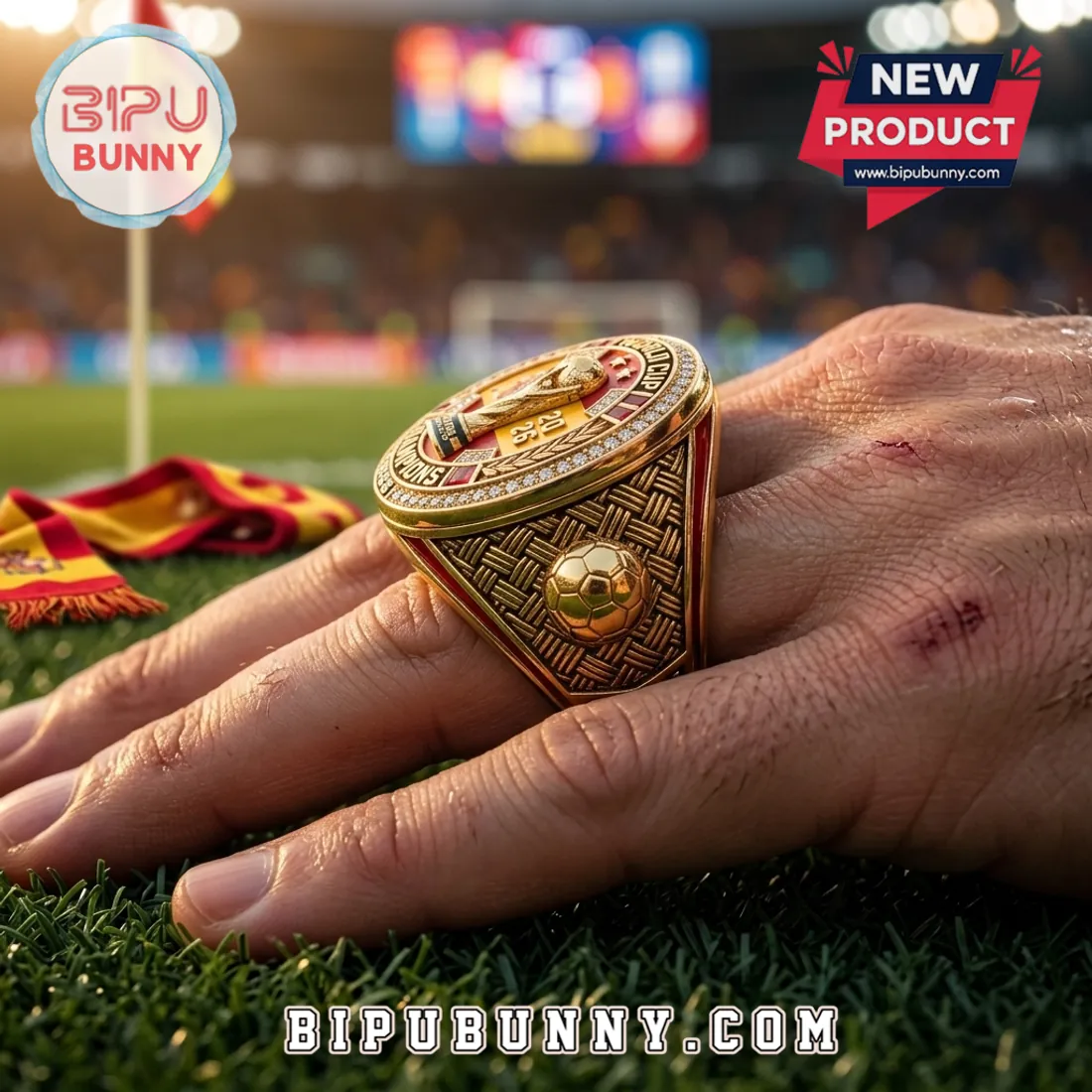 Spain National Football Team 2026 World Cup Champions Gold Ring Spain National Football Team 2026 World Cup Champions Gold Ring