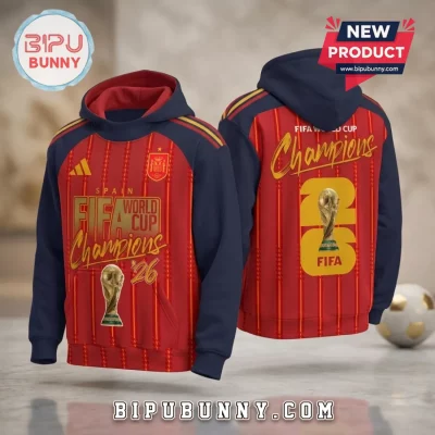 Spain National Football Team 2026 World Cup Champions Hoodie