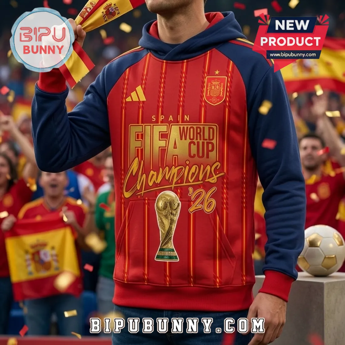 Spain National Football Team 2026 World Cup Champions Hoodie Spain National Football Team 2026 World Cup Champions Hoodie