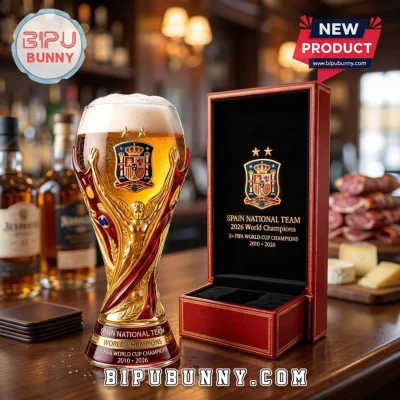 Spain National Team 2010 2026 World Cup Champions Beer Glass
